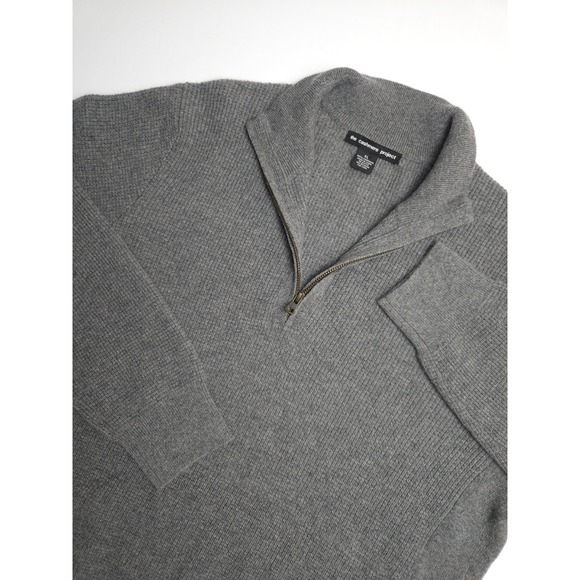 The Cashmere Project Men's Quarter Zip Cashmere Sweater w/ Pockets XL
